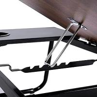T-LoVendo Mesa Reclinable para Cama y Sofá, Bandeja Plegable con Portavasos, Ideal para Ordenador Portátil y Libros, con Cinco Alturas, Mesita Auxiliar Multiusos de MDF, Acero y Plástico - details 7