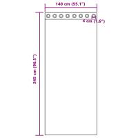 Cortinas Blackout vidaXL con ojales 2 pcs Gris Claro Terciopelo - details 5