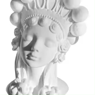 Ópera de Pekín Huadan Aroma Piedra Yeso Busto, Cabeza de Yeso Escultura Boceto Herramientas de Dibujo, DIY Pretty Girl Modelos Decoración Muestra 10 cm (3.94in) - 1
