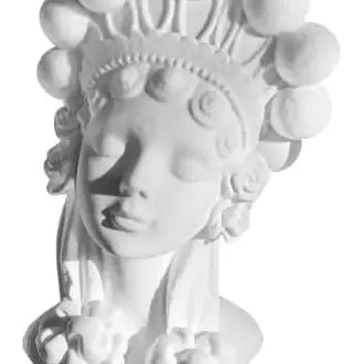 Ópera de Pekín Huadan Aroma Piedra Yeso Busto, Cabeza de Yeso Escultura Boceto Herramientas de Dibujo, DIY Pretty Girl Modelos Decoración Muestra 10 cm (3.94in) - 1
