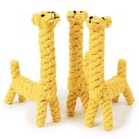 DOG'S LIGHT Animal Kingdom Juguete Masticable para Perros | Cuerda de Algodón con Diseño de Jirafa | Limpieza Dental | Perros Pequeños y Medianos - details 0