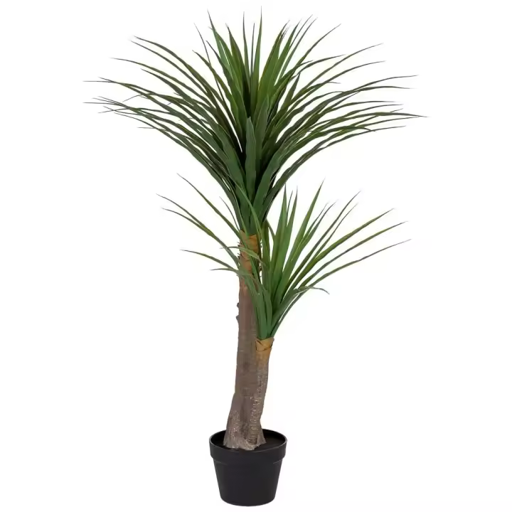 Planta verde  decorativa artificial con 88 hojas, 80x80x120h cm - 1
