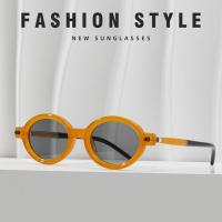 Gafas De Sol Redondas Pequeñas Y Ovaladas Moda Retro Para Hombres Gafas De Sol Hip Hop Para Playa Viajes Streetwear Con Marco Redondo Tendencia Unisex - details 4