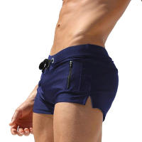 Shorts De Baño Sexy Para Hombres Quick Drying Swimwear Transpirable Deporte Surf Zwembroek Sunga Board Shorts Material Poliéster Y Spandex - details 12