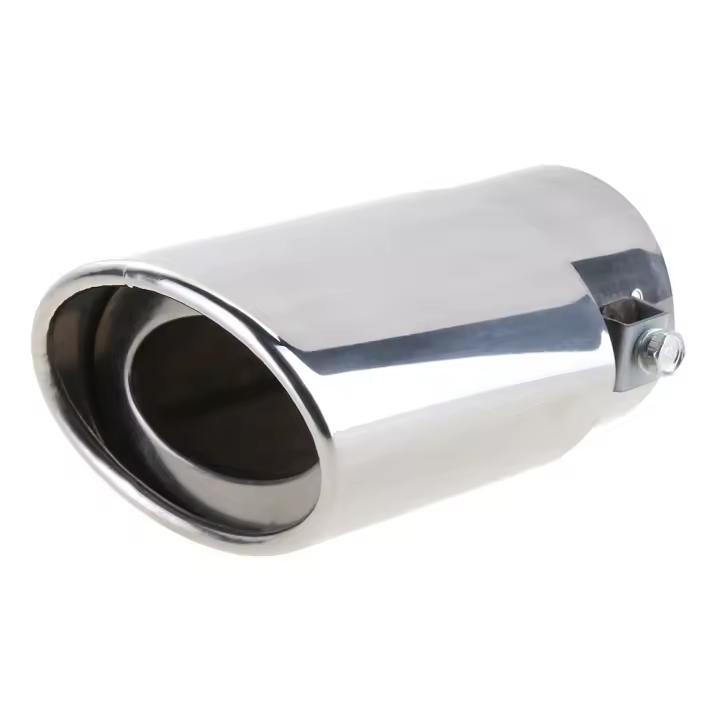 Tubo De Escape De Coche En Acero Inoxidable Redondo Salida Single/Dual Chrome Tubo De Muffler Rear Para Automóviles - 1