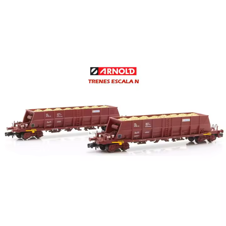 ARNOLD - SET 2 VAGONES TOLVA FAOOS TRANSFESA - ESCALA N (1/160) - ARNOLD HN6552 - 1