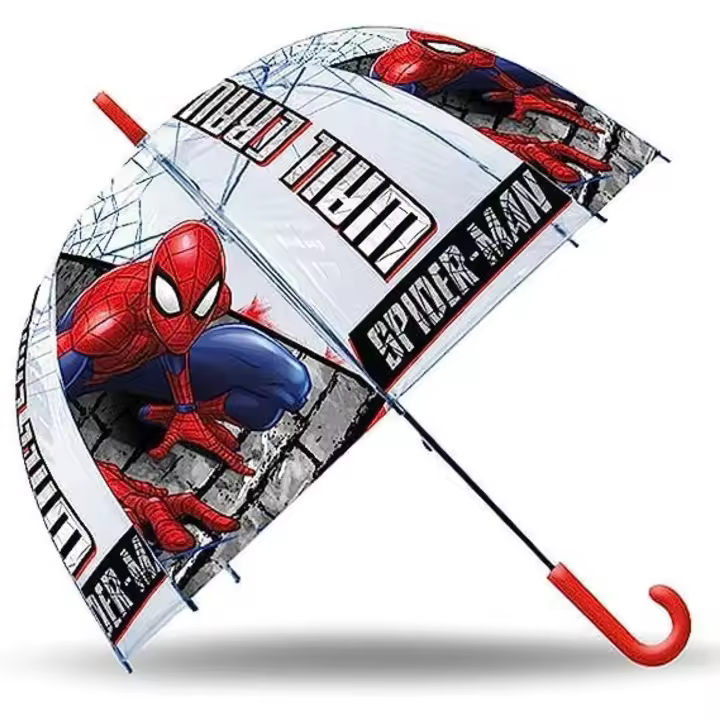 Paraguas Campana Transparente Spiderman Wall - 1