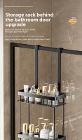 Rack De Almacenamiento Para Baño Colgante Sobre Puerta Caddy De Ducha Doble Capa Organizador De Estante De Ducha Moderno Y Sencillo - details 0
