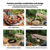 Set De Utensilios De Cocina De Camping De Titanio Boundless Voyage Cuchillo Fork Cuchara Conjunto De Chopsticks Para Viajes Y Expediciones - details 5