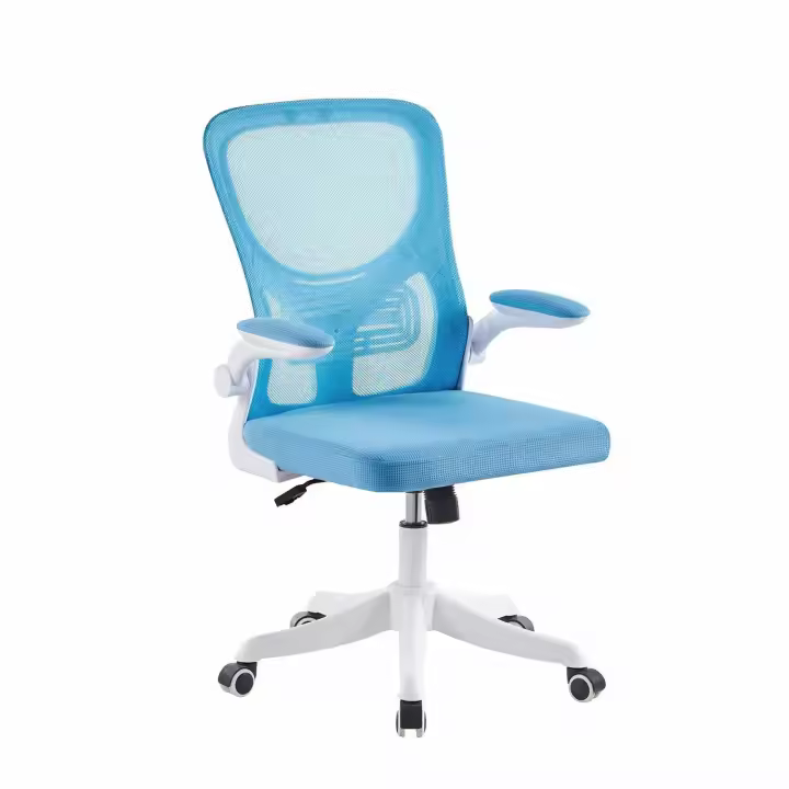 Silla de Escritorio LÚZETE con Ruedas Azul Aventurina - 1