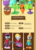 Juego De Figuras De Acción Plants Vs Zombies 2 10pcs Peashooter Mecha Roadblock Zombie Eggplant Ninja Silicona Suave Juguete Para Niños Regalo Para Niños - details 1