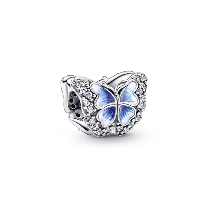 Pandora Moments Charm en plata de ley Mariposa Azul Brillante 790761C01 , para Mujer - 1