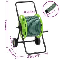 vidaXL Carrete de manguera con set de racores PVC verde 0,75" 20 m - details 7