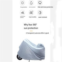 Cubierta Protectora Para Motocicleta Impermeable Y Anti-Polvo a Prueba De Luz Solar Y Protección Contra La Lluvia Para Bicicletas Y Scooters Tamaño S M L XL Color Gris Plateado - details 6