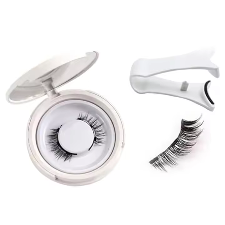 Kit de pestañas magnéticas Enjuvie, pestañas reutilizables, sin pegamento ni delineador, aspecto natural, fáciles de aplicar y quitar (naturales) - 1
