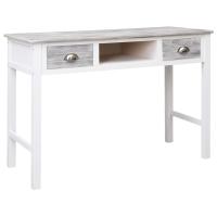 vidaXL Escritorio de madera gris 110x45x76 cm - details 0