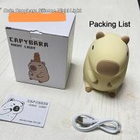 Lámpara De Noche De Silicona Capybara Para Niños Luz De Sueño USB Recargable Decoración Animal Táctil Luz De Mesa Para Dormitorio - details 6