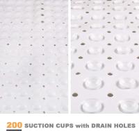 Alfombra de baño antideslizante, resistente al moho, extra larga, antibacteriano, BPA, ftalato de látex, lavable a máquina, ideal para niños, 39x16 (blanco) - details 2