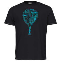 HEAD Camiseta Padel Color Negro Diseño estampado en el frontal. - details 0