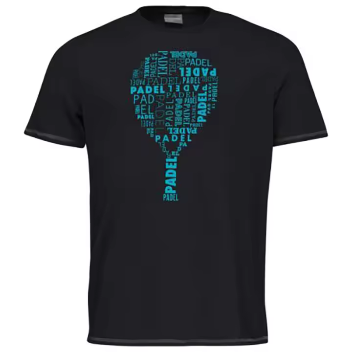 HEAD Camiseta Padel Color Negro Diseño estampado en el frontal. - 1