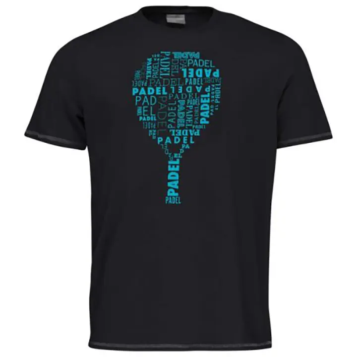 HEAD Camiseta Padel Color Negro Diseño estampado en el frontal. - 1