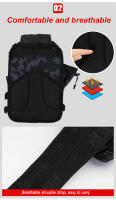 Mochila De Pesca Para Hombres Bolsa De Camping Y Viaje Al Aire Libre Con Sistema Molle Táctico Para Deportes Almacenamiento De Cañas Y Cajas De Señuelos - details 4