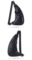 Bandolera de piel de vaca auténtica para hombre, bolso de hombro cruzado informal de un solo pecho y espalda, para viaje, nuevo - details 11