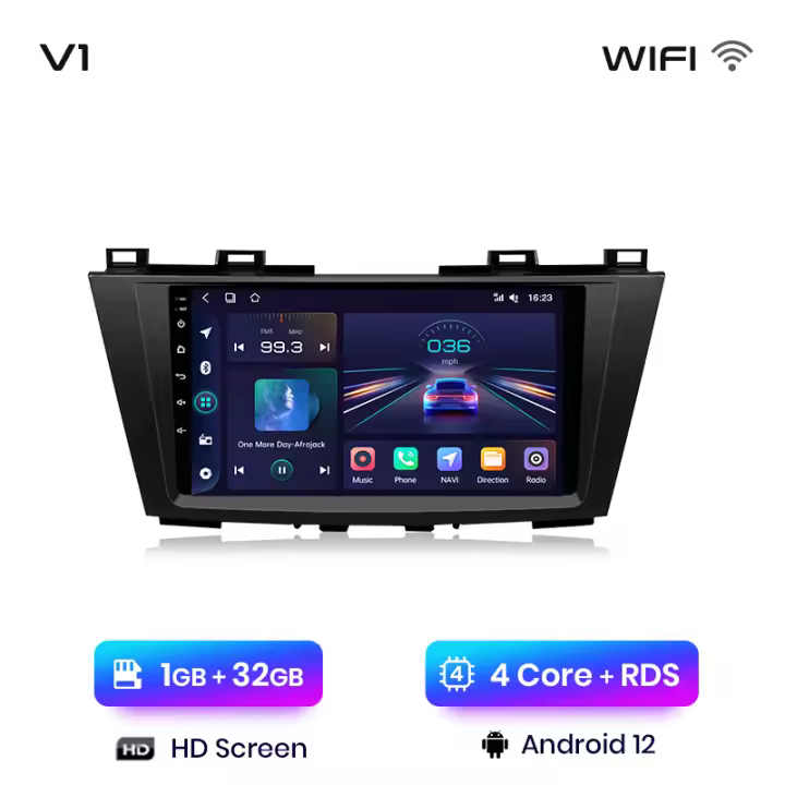 Junsun Android 13 inalámbrico CarPlay Android Auto Radio para MAZDA 5 2010 2011 2012 2013 2014 2015 coche Multimedia navegación GPS autorradio - 1