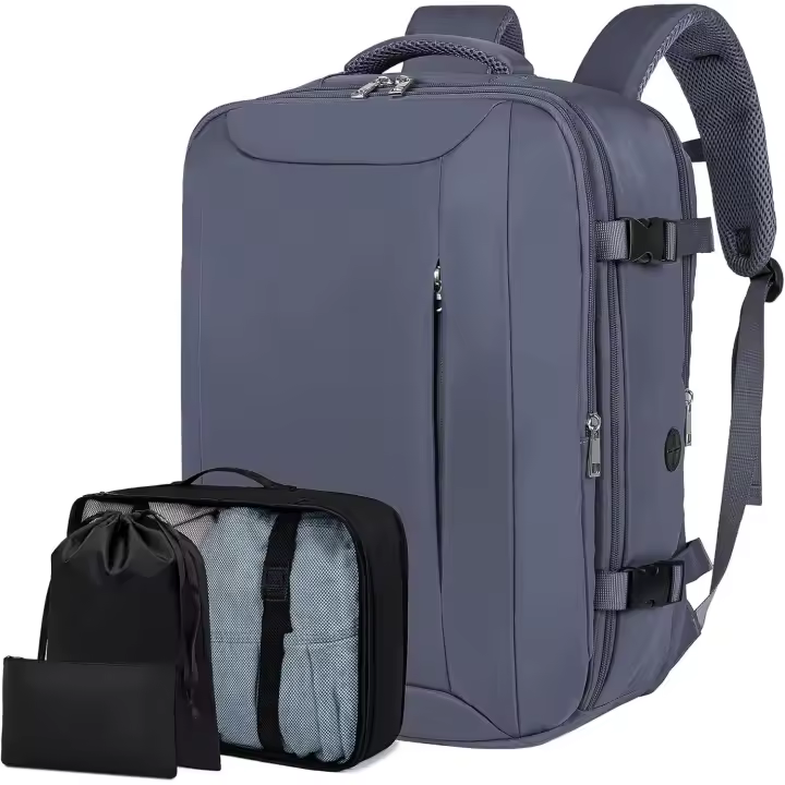 Mochila Viaje Cabina Avion 45x36x20, Mochila de Viaje para Easyjet con 3 Organizadores Equipaje de Mano con Bolsillo Antirrobo - 1