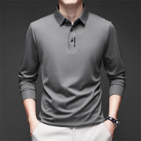 Camisa Polo Para Hombre Casual Larga Con Insignia Color Sólido Moda Transpirable Cómoda Versátil Top Four Seasons Polyester - details 10