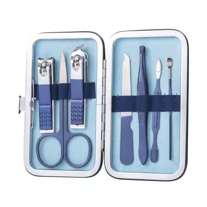 Set de Manicura para Mujeres Hombres Cortauelas de Acero Inoxidizable-Kit de Manicura de Viajes Portátil - Cuidado Facial, de Cutículasy Uñas - 1