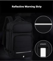 Mochila Expansible de 40L con Puerto de Carga USB Bolsa de Laptop Impermeable Diseño Sólido - details 9