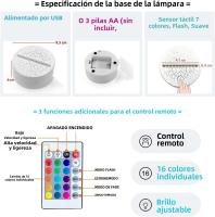 Lámpara De Noche Con Ilusión 3D Auriculares Iluminación De Escritorio Decoración De Habitación Para Juegos Y Regalo De Navidad Para Niños - details 6