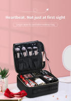 Bolso De Maquillaje De Cuero PU Organizador De Viaje Para Mujeres Con Divisores Ajustables Bolso De Cosméticos Estilo Crocodile Portátil Para Artistas - details 0