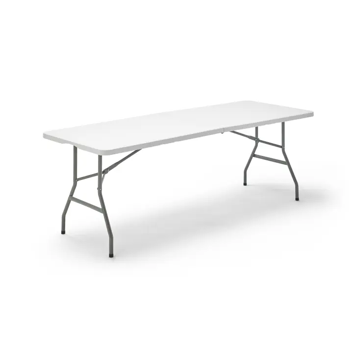 KG KITGARDEN - Mesa Plegable Portátil Multifuncional, 200x74x74cm, Blanco - 1