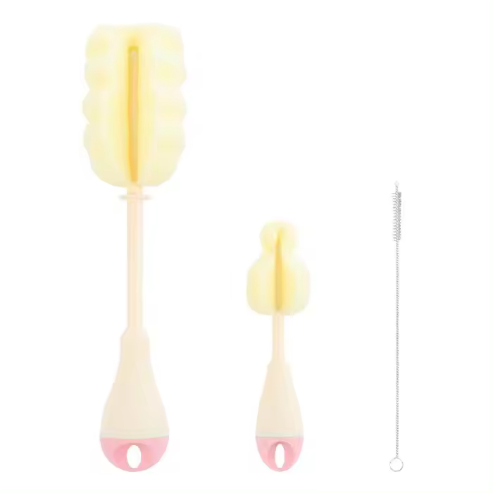 Conjunto escovas para biberão 3pçs Kikka Boo Rosa - 1