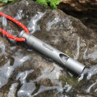 Silbato De Ultraligero De Titanio Con Cordón Para Supervivencia En Exteriores Camping Senderismo Exploración - details 10