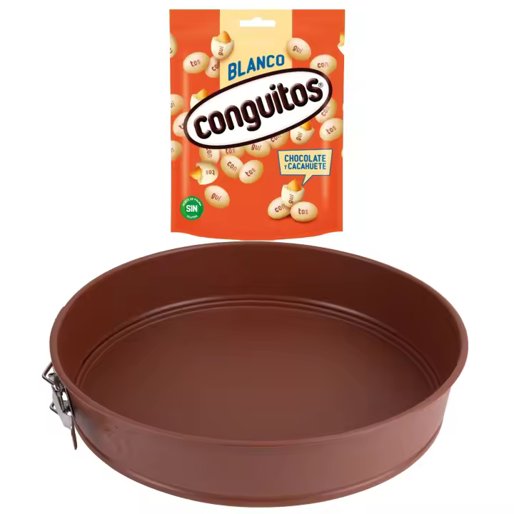 Pack repostería:CONGUITOS BLANCOS DOYPACK 220G+Molde tarta 26x6.5cm acero agros - 1