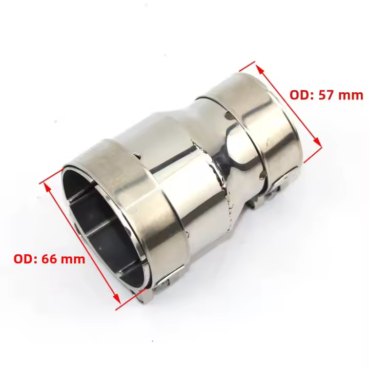 Conector De Reducción De Tubo De Escape Universal Para Coche Acero Inoxidable 54mm a 66mm Diámetro Exterior Pieza Individual - 1