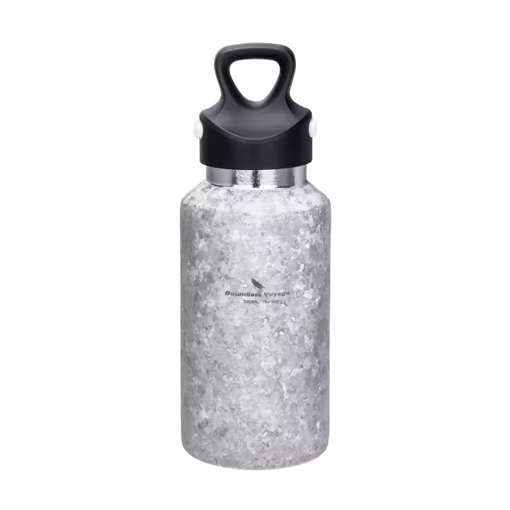 Botella De Agua Aislada De Titanio Boundless Voyage Doubles Enchufe Deportiva Ligera Y Sellada Para Gimnasio Resistente Al Agua - 1