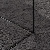 vidaXL Alfombra de área Antracita 100x200 cm Poliéster Antideslizante - details 6