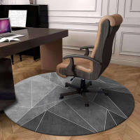Carpetas Redondas De Piso Resistente a La Suciedad Para Dormitorio Escritorio Juego De Silla Giratoria Estudio Sillín Bajo - details 6