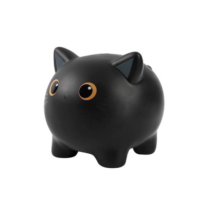 HUCHA GATO ITOTAL NEGRA PVC RIGIDO TAMAÑO GRANDE