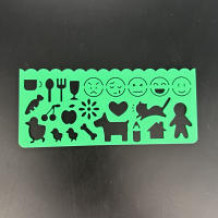 Juego De 4 Piezas De Regla Multifuncional Llenable Para Dibujar Y Diseñar Herramienta DIY Para Diario Plantilla De Escuela Suministros Para Estudiantes Niños - details 3