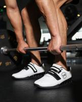 Zapatos De Gimnasio Para Hombres Y Mujeres Negros Rojos Con Cordones Y Anillas Para Levantamiento De Pesas Y Entrenamiento Completo Suela De Goma Microfibra Y Cuero Soporte Y Equilibrio - details 10