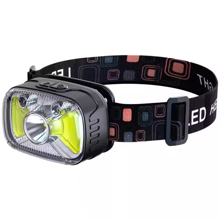 Linterna Frontal LED XPE+COB Con Sensor De Movimiento 7 Modos Recargable USB Impermeable Para Camping Running Pesca - 1
