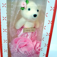 Rosa Artificial con osito,te amo te quiero,Regalo Día de San Valentín,Decoracion Día de San Valentín,cm,fespu - details 1