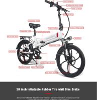 Bicicleta Moped Eléctrica Plegable Inteligente Samebike 20LVXD30, Motor de 350W, Velocidad Máxima de 35 km/h, Neumático de 20 pulgadas - details 12