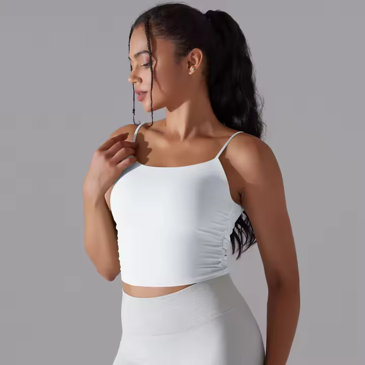 Top De Yoga Para Mujer Fitness Deportivo Push up Cómodo Reversible Brocado Top De Deporte Crop Top Para Gimnasio Y Running - 1