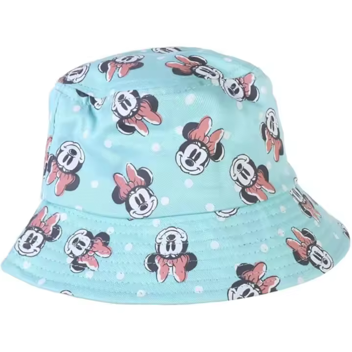 Gorro de Pescador de Minnie Mouse para Niños - Color Azul - Apto de 1 a 4 Años Sombrero de Pescador Fabricado con 100% Algodón - Con Estampado de Min - 1